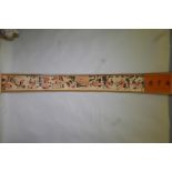 A Chinese printed erotic scroll, 8" wide