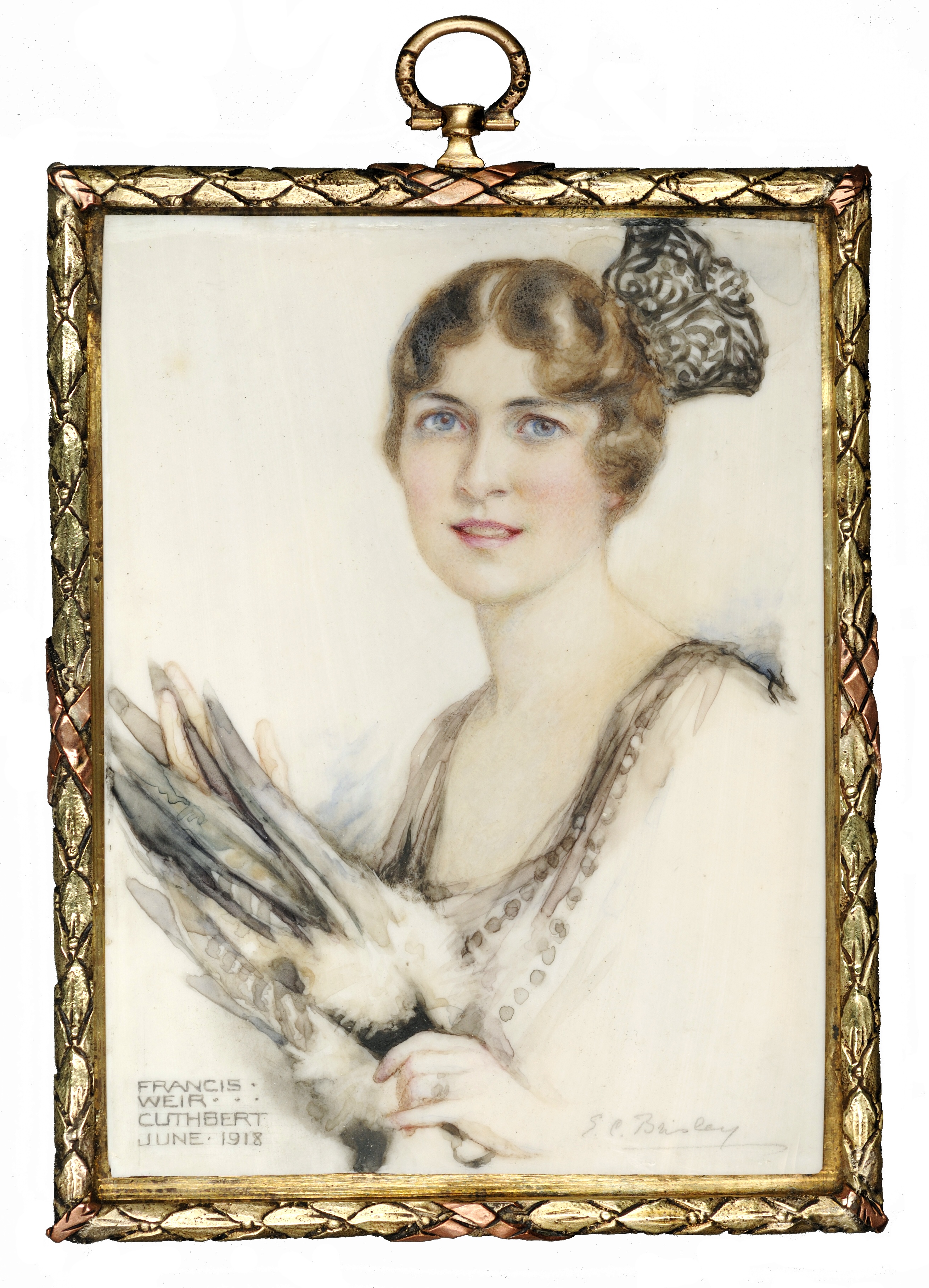 Ethel Carr Bailey, née Porter (British, 1871-1944), a portrait miniature of 'Frances Weir