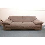 A Nubuck leather sofa, 94" x 40" x 30"