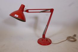 A metal angle poise lamp, 1960/70s