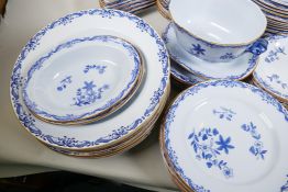 A large quantity of Rorstrand 'Ostinda' pattern blue and white porcelain from three different