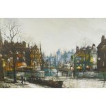 R. Folland, 'Le Canal St Martin', Artist's limited edition, pencil signed, 26" x 20", blind stamped