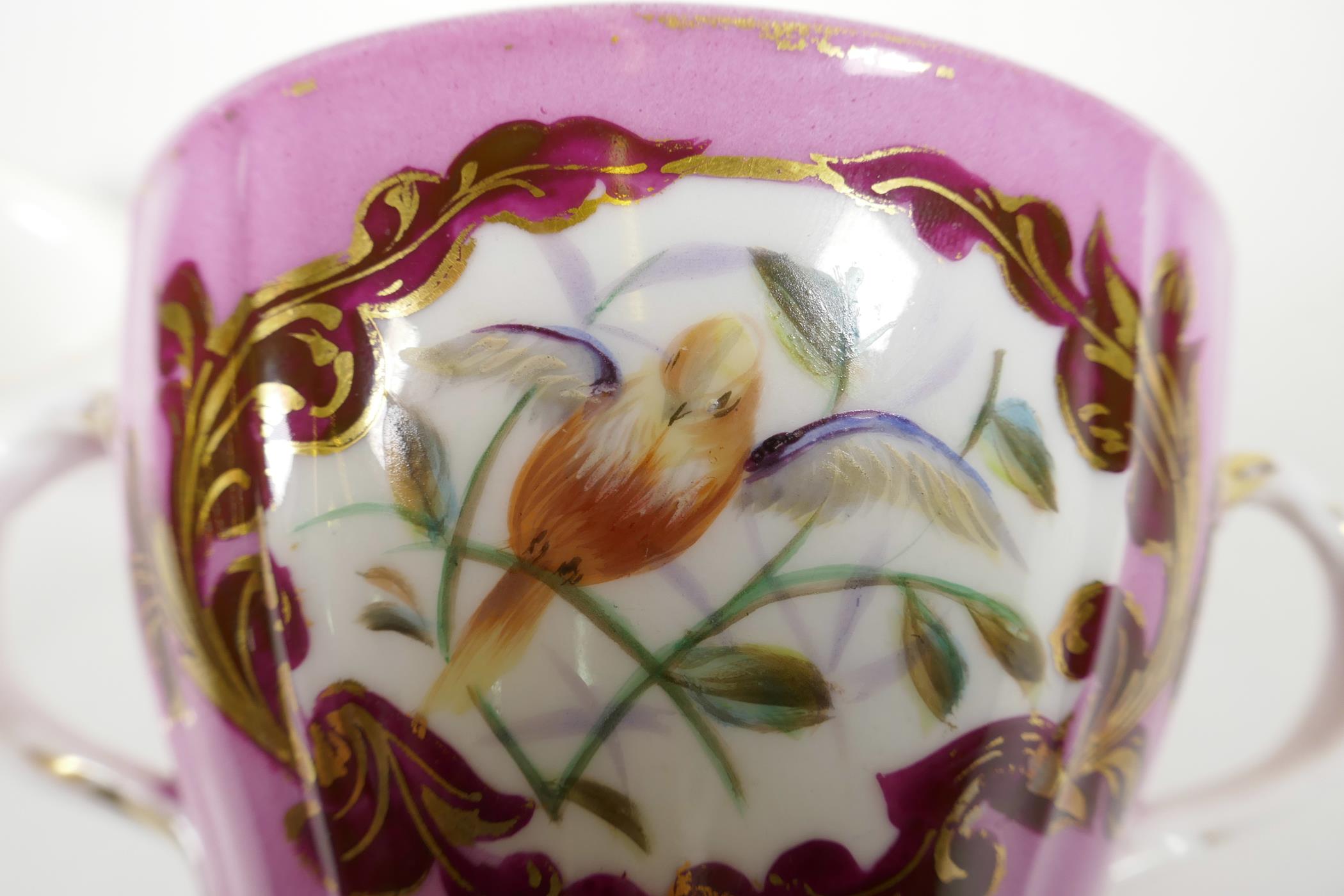 A Meissen style écuelle and cover emulating the Marcolini period of the late C18th, porcelain with - Image 8 of 8