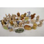 A collection of Wade Whimsey animal figurines, 29 in total