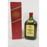 A bottle of Buchanan's twelve year old Delux scotch whisky (1 litre), together with a bottle of