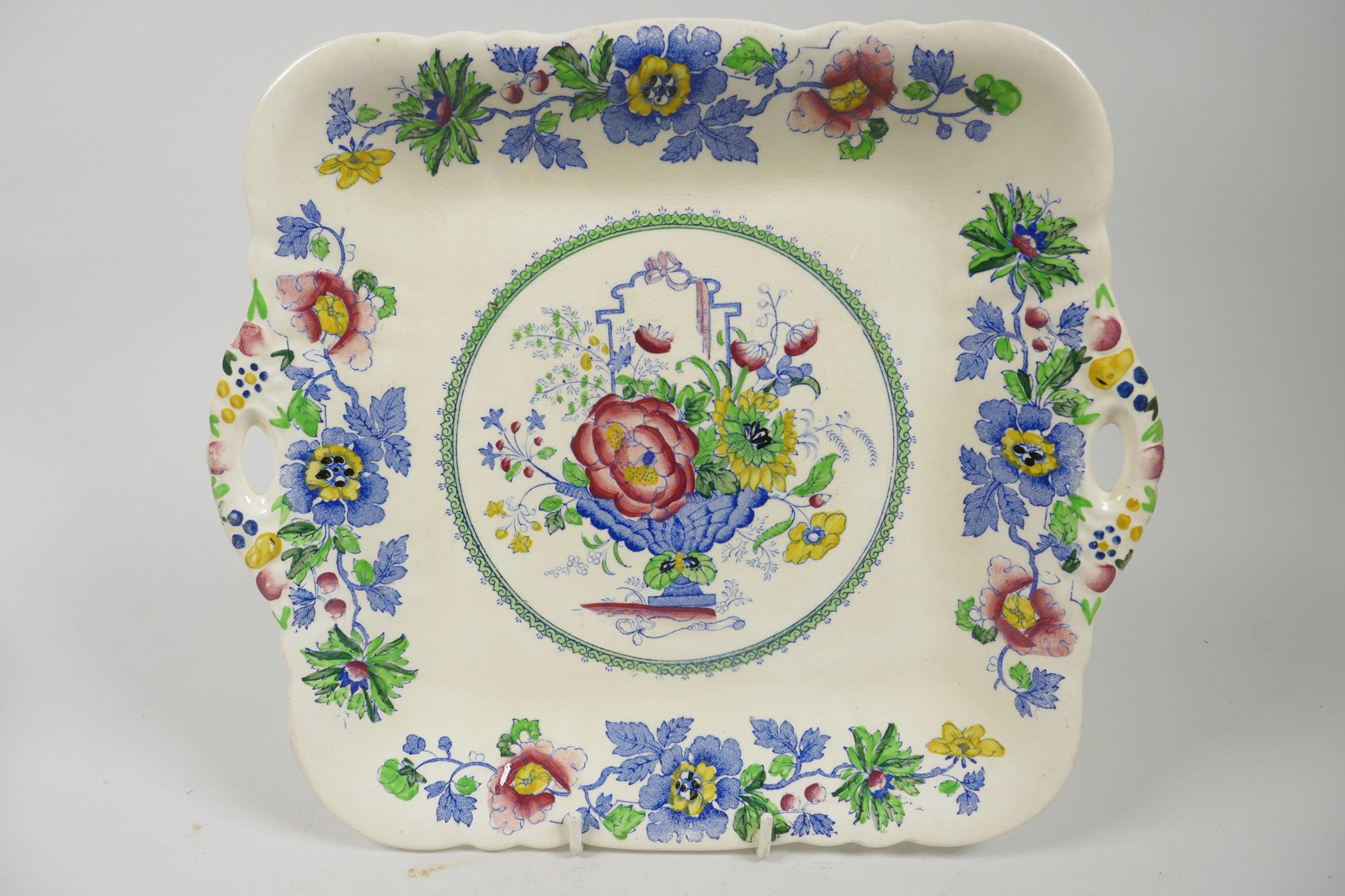 A selection of early C20th Mason's Ironstone china consisiting of two blue 'Mandalay' cabinet - Image 6 of 8