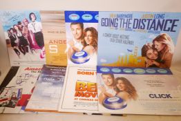A quantity of movie posters mounted on board to include Click, Bee Movie, The Assasination of