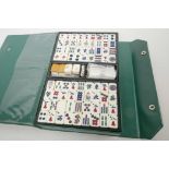 A mahjong set in carry case
