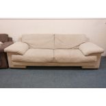 A Nubuck leather sofa, 94" x 40" x 30"