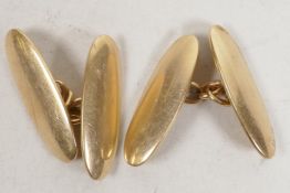 A pair of 15ct gold cufflinks (7.5 grams)