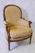 An Ashley Lawrence French style beechwood armchair