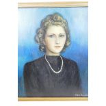 Eugene Ornsuter, portrait of a lady in a pearl necklace, signed and dated 1939, 18" x 20"