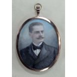 Charles Turrell (British, 1846-1932), a portrait miniature of 'A Gentleman', signed and dated 1896