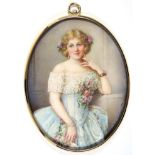 Winifred Cecile Dongworth (British, 1893-1975), a portrait miniature of an 'Unknown Lady' wearing