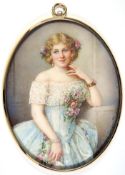 Winifred Cecile Dongworth (British, 1893-1975), a portrait miniature of an 'Unknown Lady' wearing