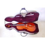 A Gear 4 Music Deluxe 4/4 cello and fitted case, 51" long