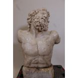 A reconstituted marble bust of Laocoon, after the original sculpture 'Laocoon and his sons' on