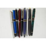 Ten Waterman fountain pens
