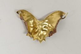 A gold high carat tooth plate, 10 grams total