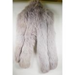 A vintage grey fur stole