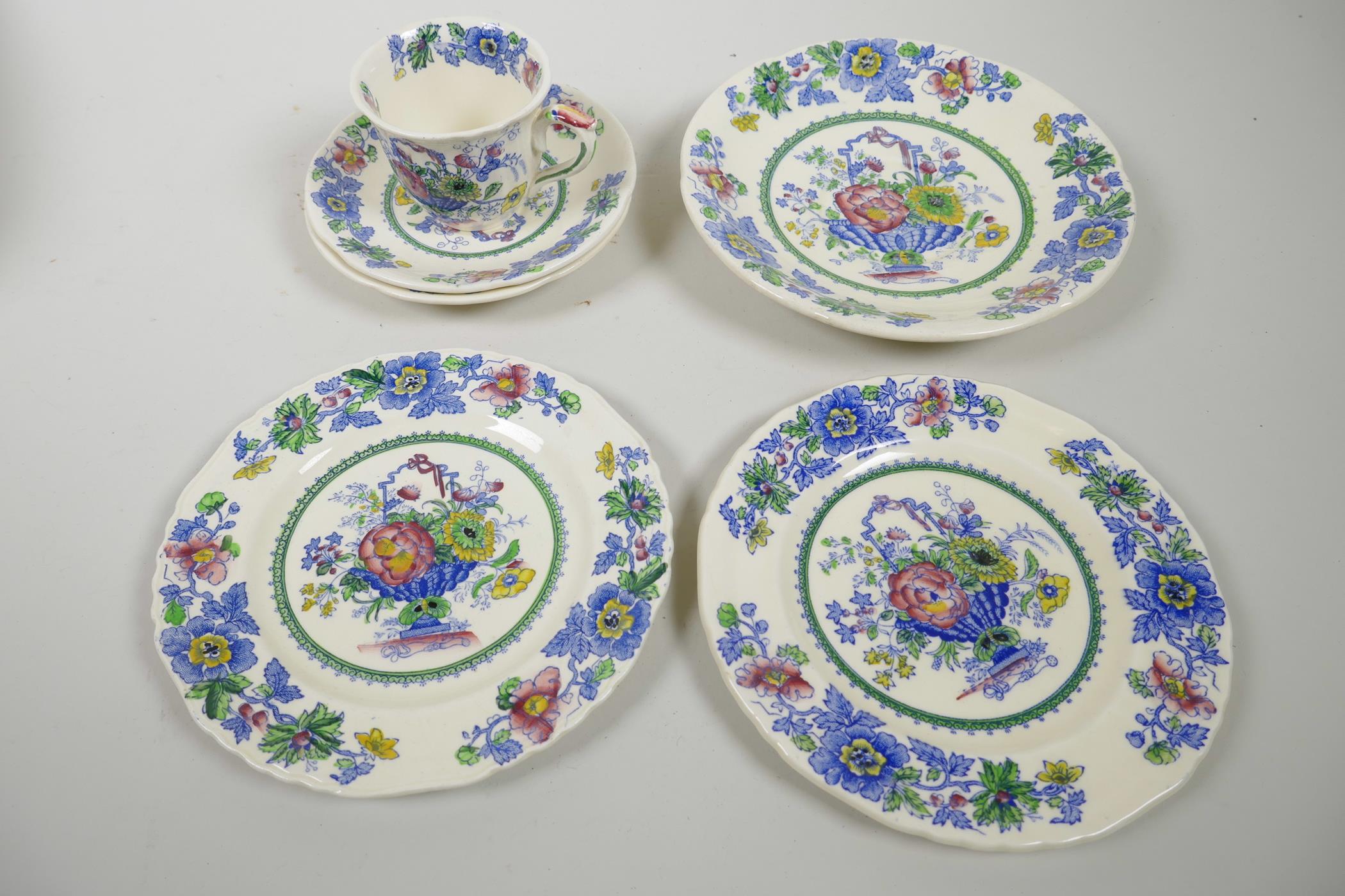 A selection of early C20th Mason's Ironstone china consisiting of two blue 'Mandalay' cabinet - Image 8 of 8