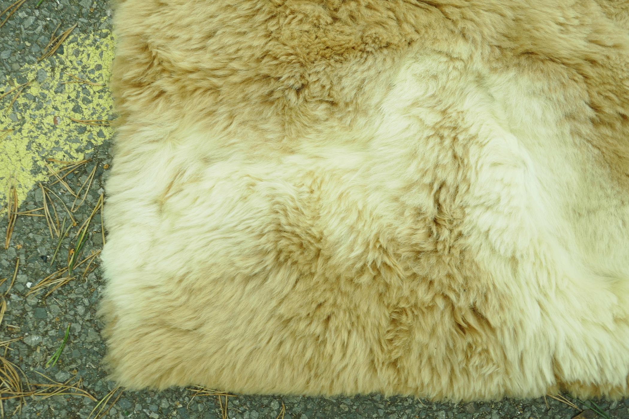 A fur blanket by Maxwell Croft of London, 66" x 51" - Image 3 of 4