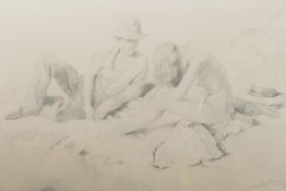 Sir William Orpen (British, 1878-1931), 'The Draughtsman and his Model', lithograph, signed,