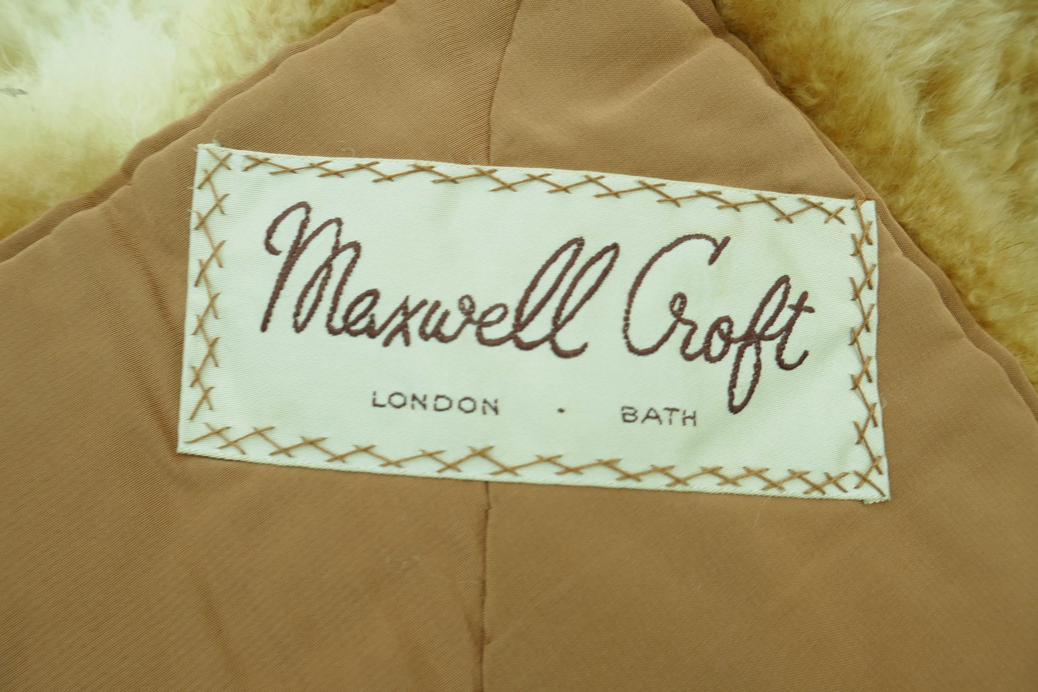 A fur blanket by Maxwell Croft of London, 66" x 51" - Image 4 of 4