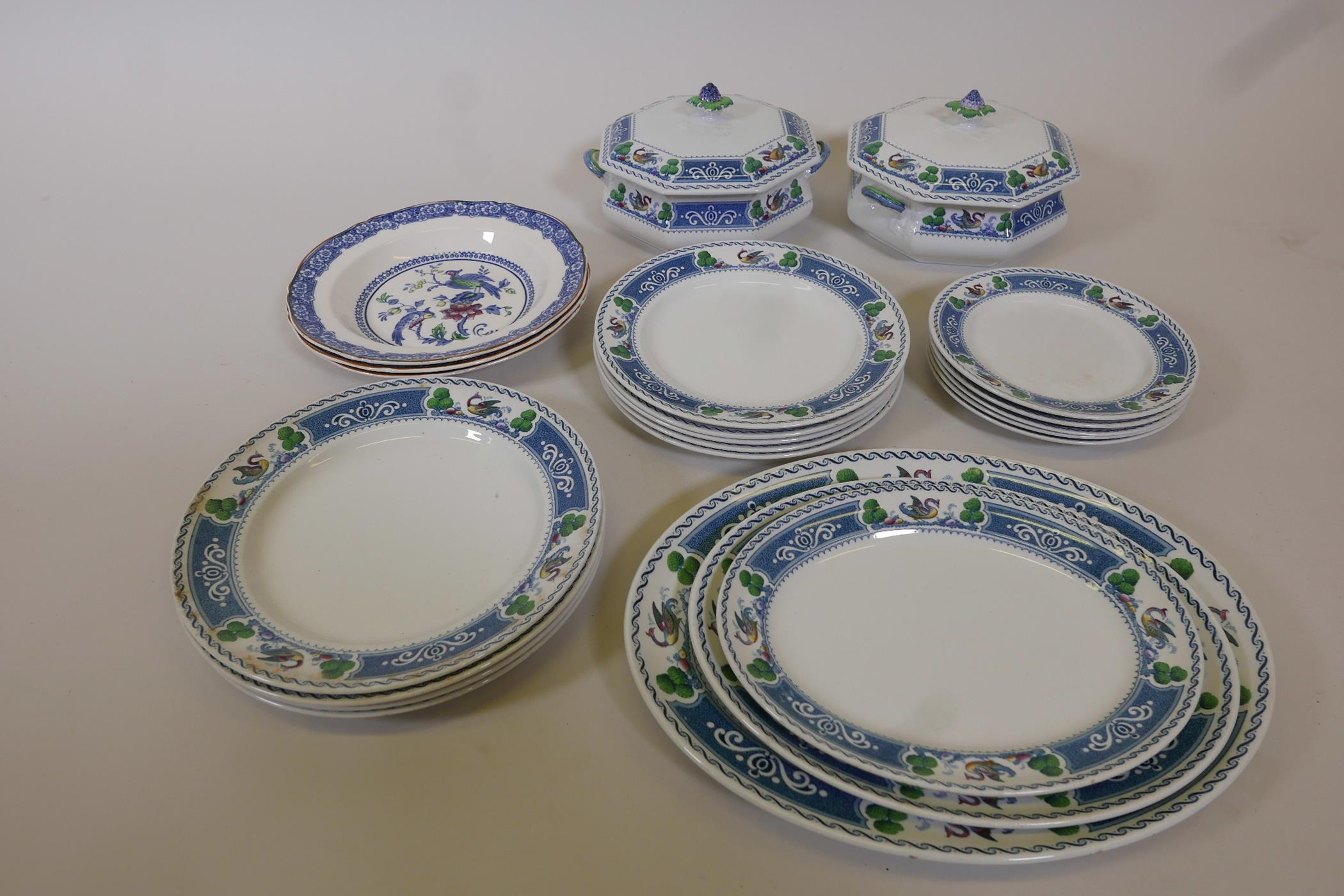 An Art Deco Keeling and Co Losol ware 'Meliden' part dinner service, all stamped to base, good