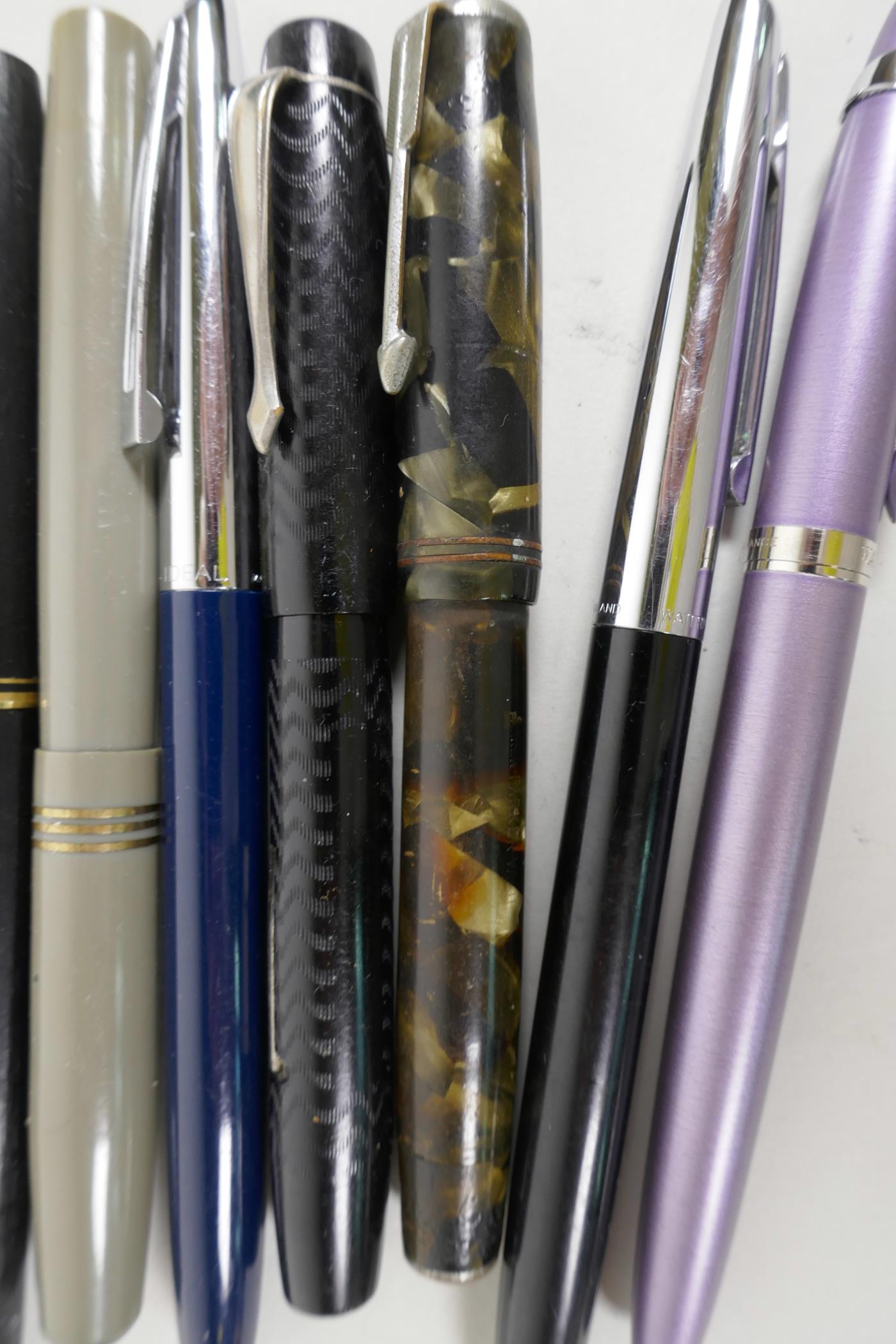 Ten fountain pens including vintage Parker, Rex, Abbe - Image 3 of 5