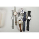 Seven various gentleman's wristwatches
