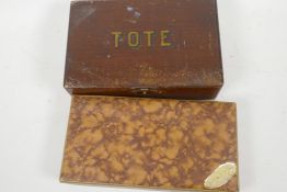 A vintage horse racing gambling game, 'Tote', incomplete, together with a boxed 'Kan-U-Go' crossword