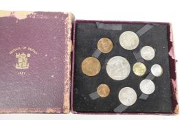 A boxed set of 1951 Festival of Britain proof coins