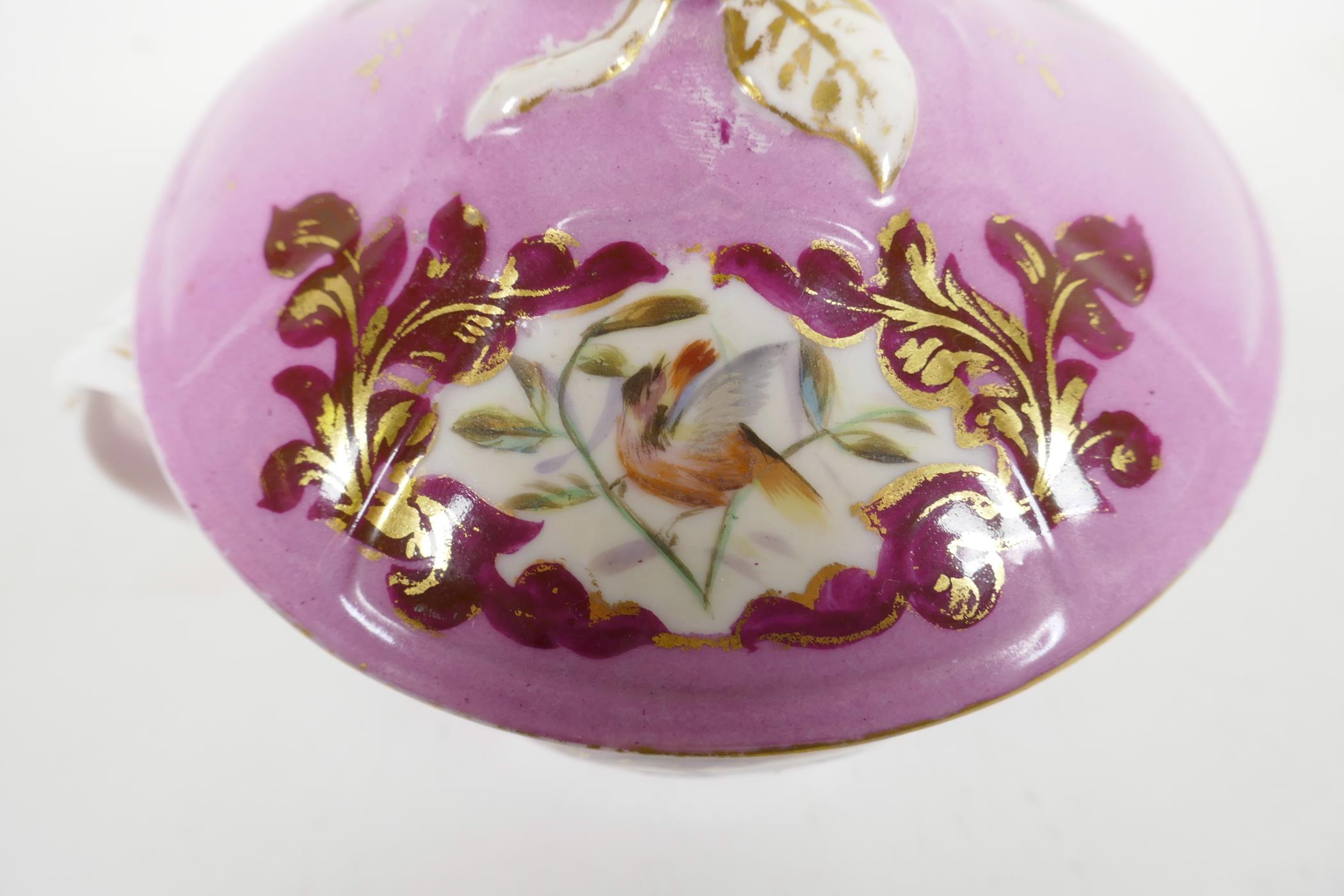 A Meissen style écuelle and cover emulating the Marcolini period of the late C18th, porcelain with - Image 2 of 8