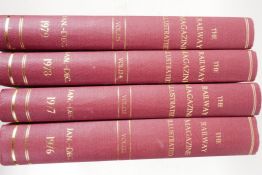 Four bound volumes of 'The Railway Magazine', volume 122 (1976), 123 (1977), 124 (1978) and 125 (