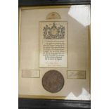 A Commemorative Scroll dedicated to Private George Allan of the Royal Irish Fusiliers who died in