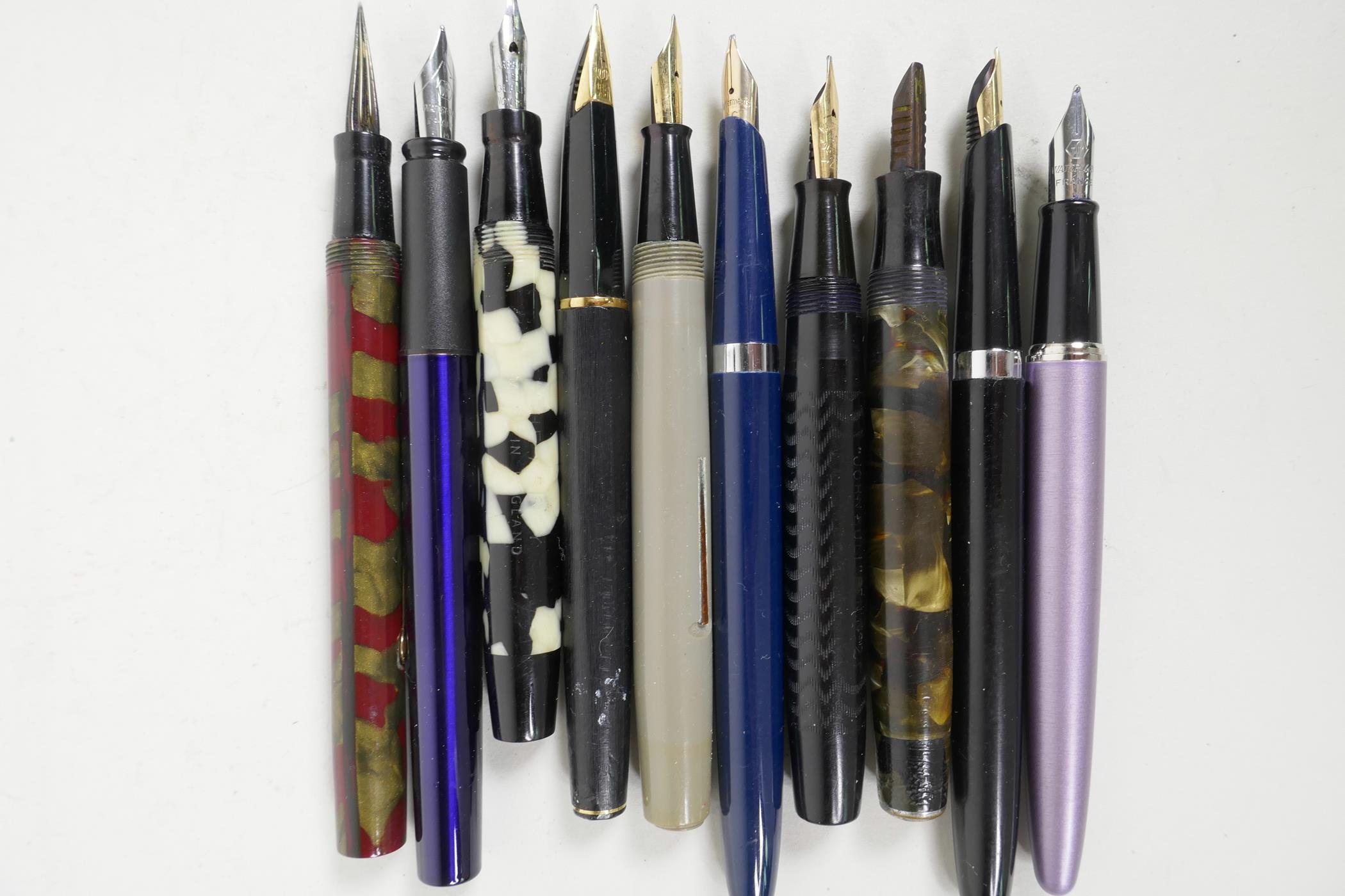 Ten fountain pens including vintage Parker, Rex, Abbe - Image 4 of 5