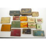 A quantity of mid C19th cigarette and tobacco tins, including Black Cat, Murray's Ennimore,