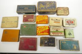 A quantity of mid C19th cigarette and tobacco tins, including Black Cat, Murray's Ennimore,