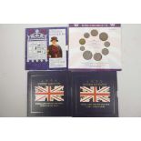 Three Royal Mint United Kingdom uncirculated coin sets, 1994 and two 1995, together with a Coincraft