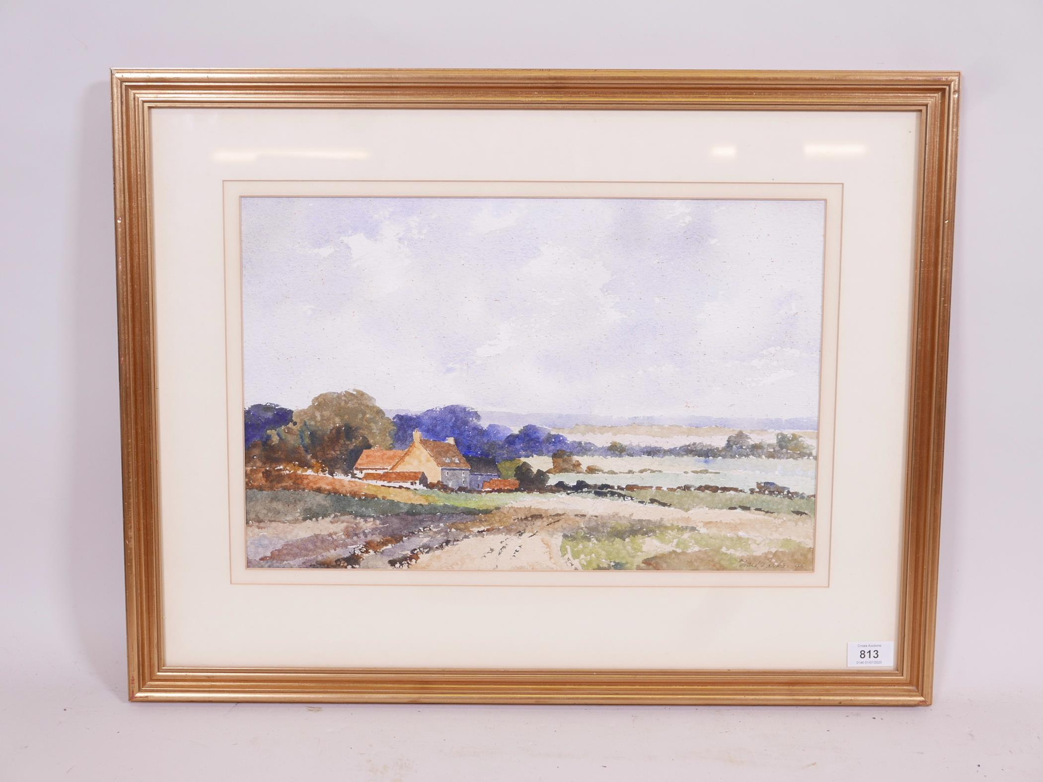 Frank Parker (British, fl. late C20th), 'Towards Langham, Norfolk', signed and dated '96 lower - Image 2 of 5