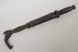 An American Iron Patent slide hammer/nail puller, the Sure Grip - 56, by the Bridgeport