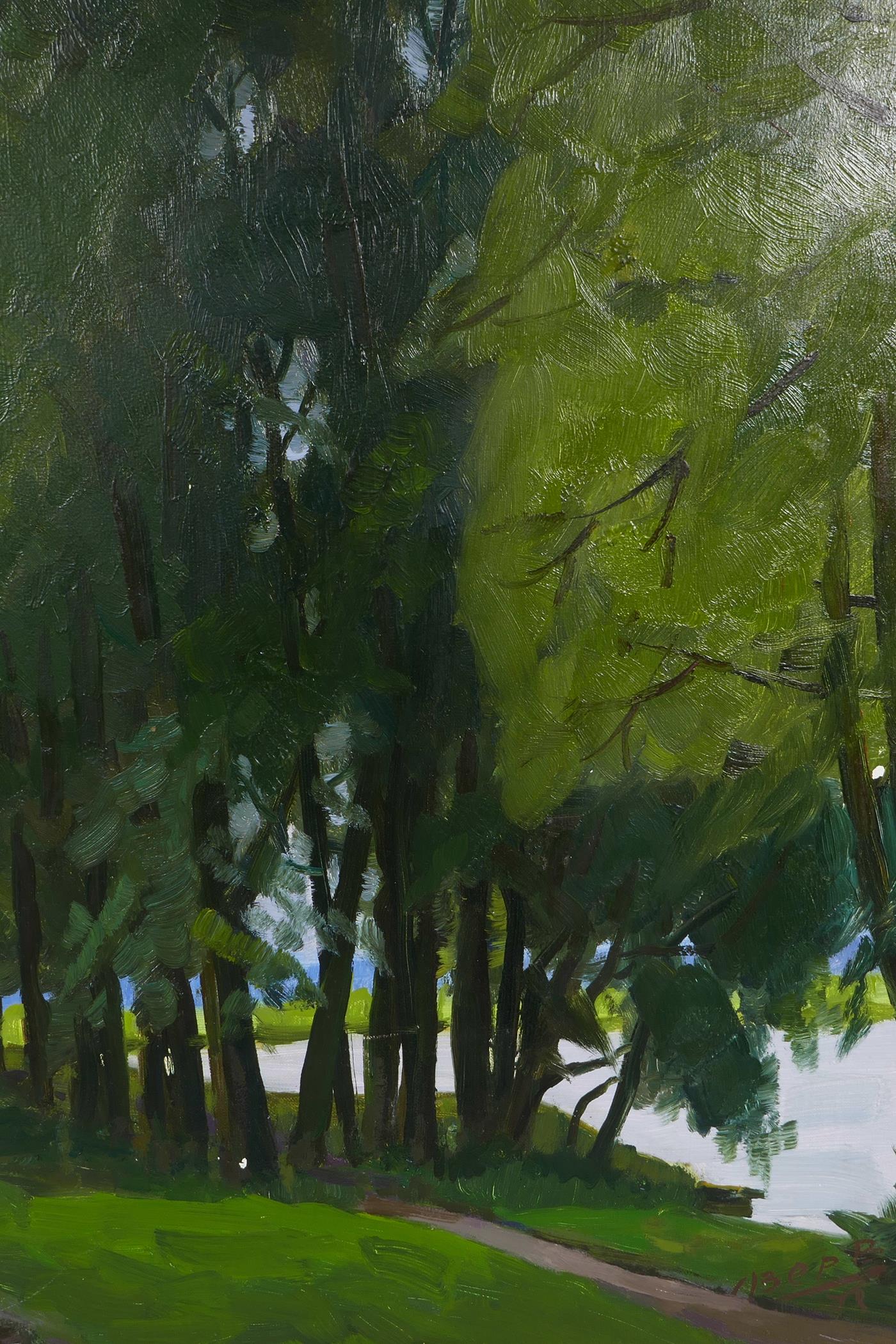 Vladimir Borisovich Ozernikov (Russian, 191-2000), 'A Wooded Landscape', signed, dated '78 lower