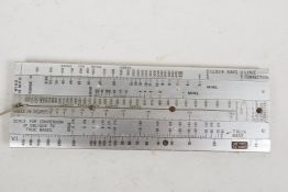 A Vickers machine gun MkIV .303 slide rule dated 1941, 9" long