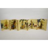 A Chinese printed concertina erotic book, 4½" x 7"