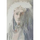 J.E. Pease, Indian Chief, (19)94, watercolour, 14" x 21"