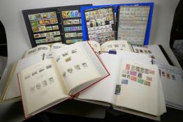 Ten stamp albums containing various GB and World stamps