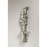 A hallmarked silver Mr Punch sealing wax holder, Birmingham 1908, 6g