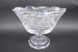 A Waterford cut lead crystal pedestal fruit bowl, 9" high