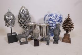 A collection of Eastern inspired decorative items